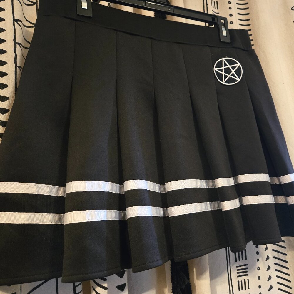 Spencer's elastic waist pleated pentagram cheer skirt XL